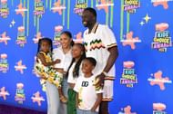Olive Green, Hazel Renee, Cash Green, Draymond Jamal Green Jr., and Draymond Green attend Nickelodeon Kids' Choice Awards 2024 - Source: Getty